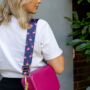 Navy Blue Flamingo Bag Strap | Extra Long Crossbody Replacement Bag Strap, thumbnail 5 of 5