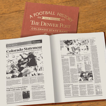 Colorado State Rams College Football Personalised Newspaper History Book, 11 of 12