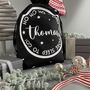 Personalised Christmas Eve Bag Two Natural With Red, thumbnail 5 of 12