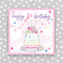 1st Birthday Card Cake Theme Boy/Girl, thumbnail 2 of 2