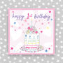 1st Birthday Card Cake Theme Boy/Girl, thumbnail 2 of 3