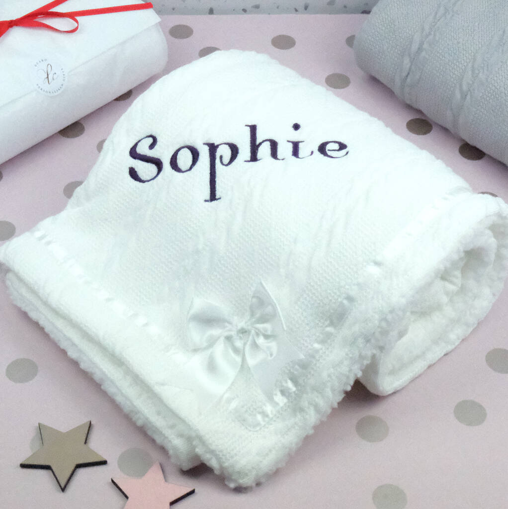 Juliana White Knitted Blanket