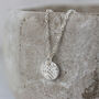 Sterling Silver Small Textured Circle Pendant, thumbnail 2 of 4
