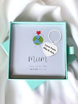 Personalised Thank Mum Key Ring With Engraved Message, 2 of 3