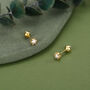 Sterling Silver Tiny Pearl 18 G Screw Back Earrings With Ball Backs, thumbnail 6 of 11