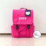 Hot Pink Personalised Embroidered Mini Dog Backpack, thumbnail 1 of 10
