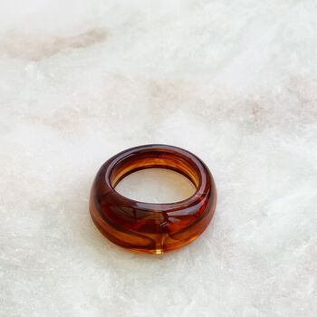 Amber Coloured Resin Ring, 4 of 9