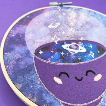 Space Tea Embroidery Kit, 7 of 9