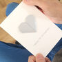 Personalised 11th Steel Anniversary Origami Heart Card, thumbnail 4 of 4