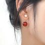 Estelle Ivory Silver Pearl Ball Charm Gift Earrings, thumbnail 5 of 6
