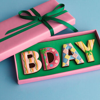 Biscuiteers Hand Iced Bday Letterbox Biscuits, 2 of 3