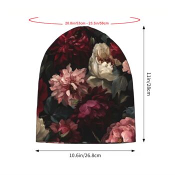 Soft Chemo Headwear Beanie Hat Bandana Dark Floral Colourful, 5 of 7