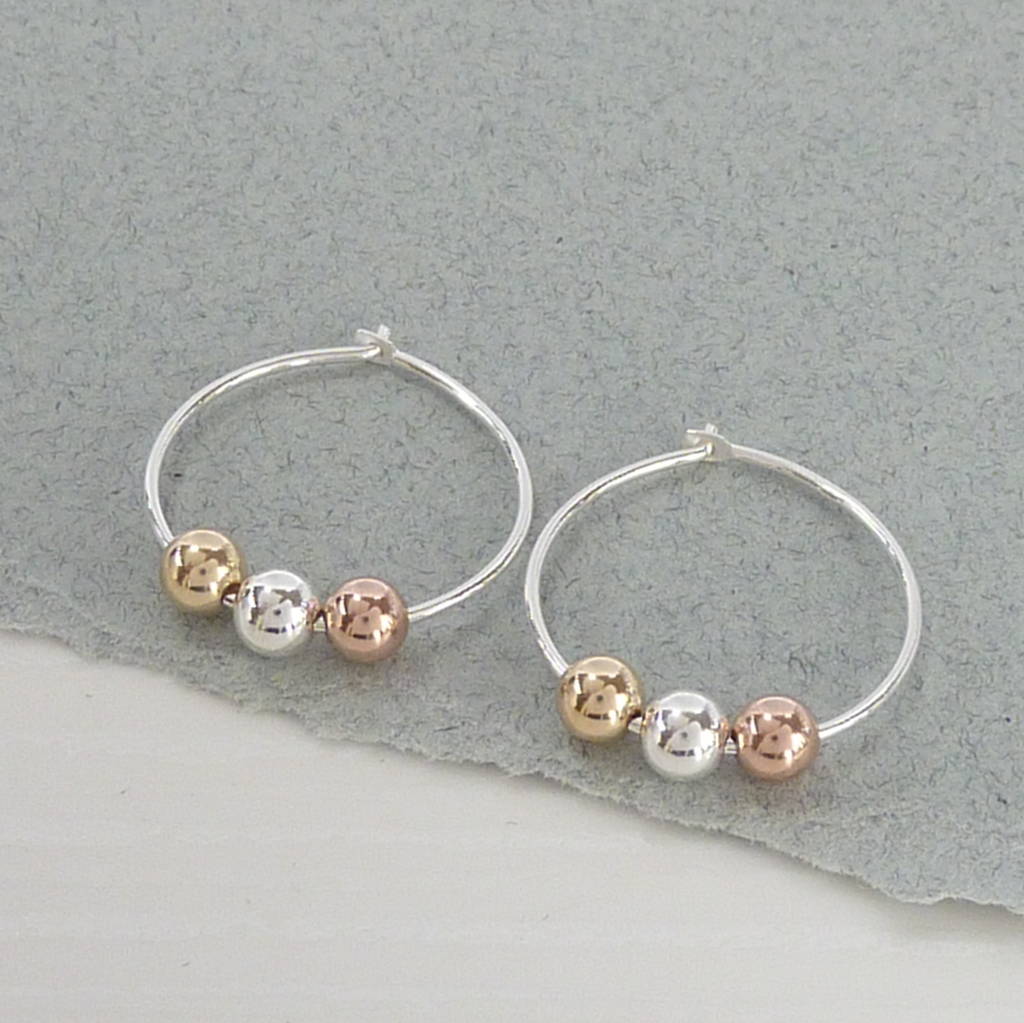 30th Birthday Silver Beads Earrings By Handmade By Helle