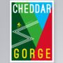 Cheddar Gorge Contemporary Cycling Print, thumbnail 2 of 2