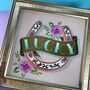 Lucky Horseshoe Reverse Glass Gold Leaf Wall Art Sign, thumbnail 8 of 10