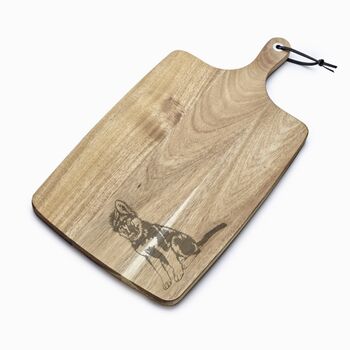 Personalied Alsatian German Shepherd Engraved Acacia Serving Board, 3 of 4
