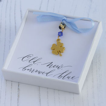 Something Blue Lucky Four Leaf Clover Charm, 3 of 4