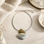 Dual Tone Sculptural Statement Necklace, thumbnail 2 of 2