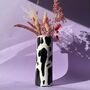 Cow Print Hand Painted Tall Vase, thumbnail 1 of 9