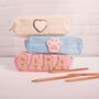 Personalised Pencil Case With Glitter Or Pearl Letters, thumbnail 7 of 12