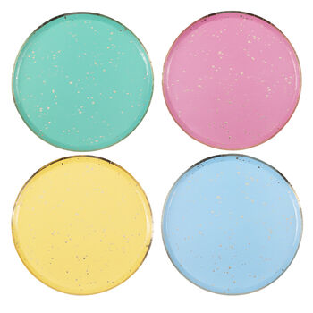 Gold Flecked Rainbow Party Plates, 2 of 3