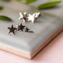 Sterling Silver Shooting Star Climber Earrings, thumbnail 2 of 5