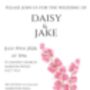 Cerise Larkspur Table Name Number Double Sided A5 Wedding Stationery, thumbnail 4 of 6