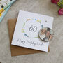 60th Birthday Personalised Photo Magnet Card, thumbnail 1 of 6