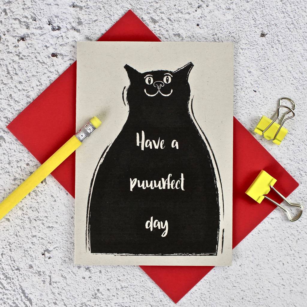 Cat Themed Birthday Card By Adam Regester Design | notonthehighstreet.com