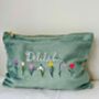 Personalised Velvet Embroidered Floral Make Up Bag, thumbnail 4 of 6