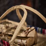 Personalised Natural Jute And Tartan Log Bag, thumbnail 4 of 6