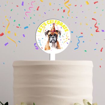 Personalised Dog Party Hat Cake Topper, 7 of 12