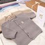Baby Unisex Bubble Knitted Cardigan, thumbnail 1 of 12