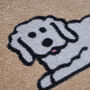 Fluffy Dog Doormat, Natural, thumbnail 4 of 8