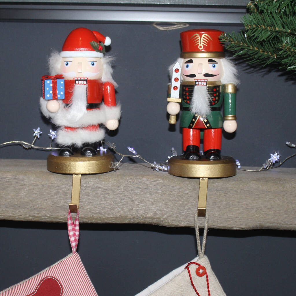 Wooden Christmas Stocking Holder, 1 of 3