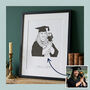 Graduate Line Drawing Portrait Print, thumbnail 3 of 5