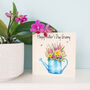 Floral Watering Can Mother's Day Card, thumbnail 3 of 6