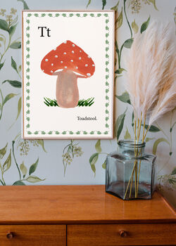 T Is For Toadstool Print, 3 of 5