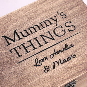 Mummy's Personalised Wooden Jewellery Box, 5 of 6