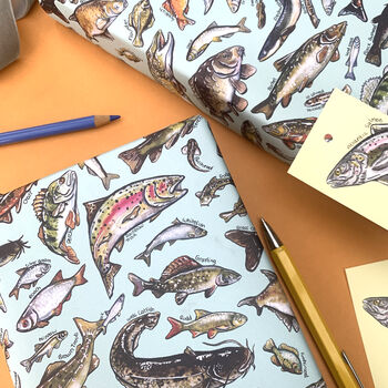 Freshwater Fish Species Wrapping Paper Set, 4 of 12