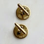 Secret Message Solid Bronze Cufflinks, thumbnail 5 of 8