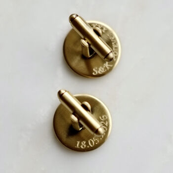 Secret Message Solid Bronze Cufflinks, 5 of 8