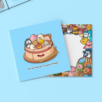 Dim Sum Campfire Birthday Card | Cute Greeting Cards, 2 of 4