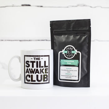 New Parent 'Still Awake Club' Mug And Coffee Set, 3 of 5