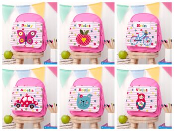 Personalised Girl's Pink Mini Rucksack, 2 of 12