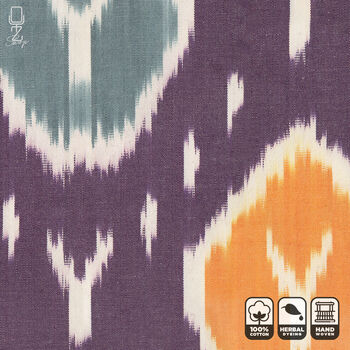 Traditional Purple Ikat Cushion Cover, 2 of 6