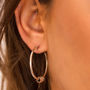 Maharani Spin And Wish Silver Hoop Earrings, thumbnail 3 of 7