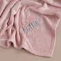 Personalised Dusty Pink Flower Blanket, thumbnail 1 of 6