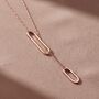 Large Link Personalised Lariat Necklace, thumbnail 2 of 6