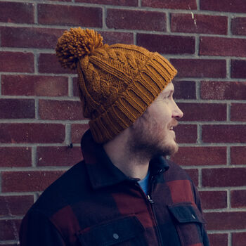 Mens Personalised Initial Knitted Bobble Hat, 8 of 11